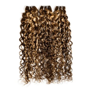 #4/27 Honey Blonde Highlight Water Wave Virgin Human Hair Bundles